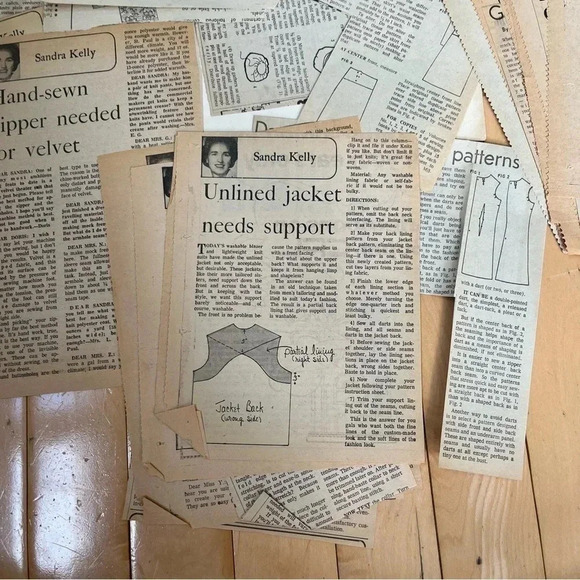 Vintage 70’s Newspaper Clippings Mixed Lot Sandra Kelly Sewing With Ads - Picture 4 of 5